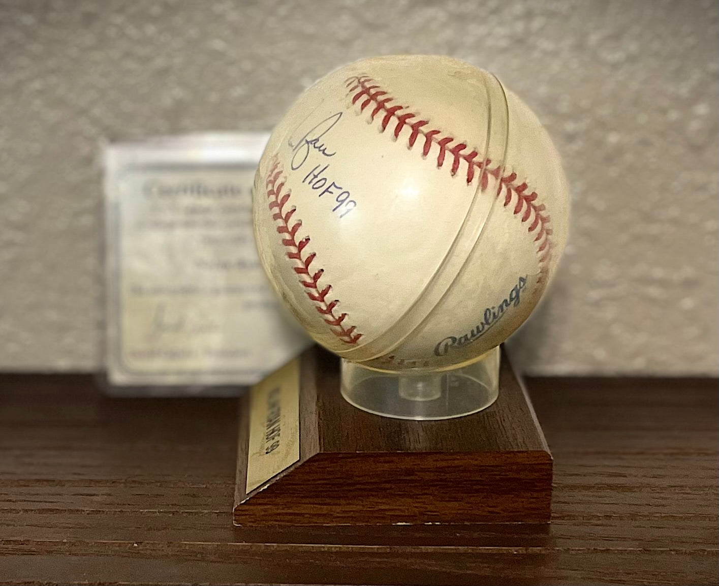 🔥 Nolan Ryan Autographed Baseball – “HOF 99” Inscription -$775