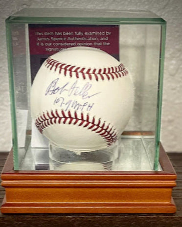 Bob Feller Autographed Baseball – 107.9 MPH Inscription – JSA Authenticated